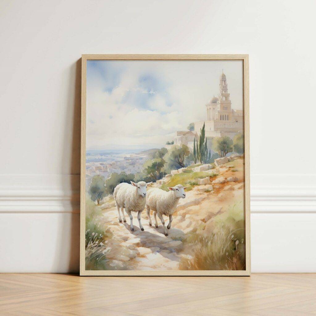 Jerusalem Watercolor Wall Art