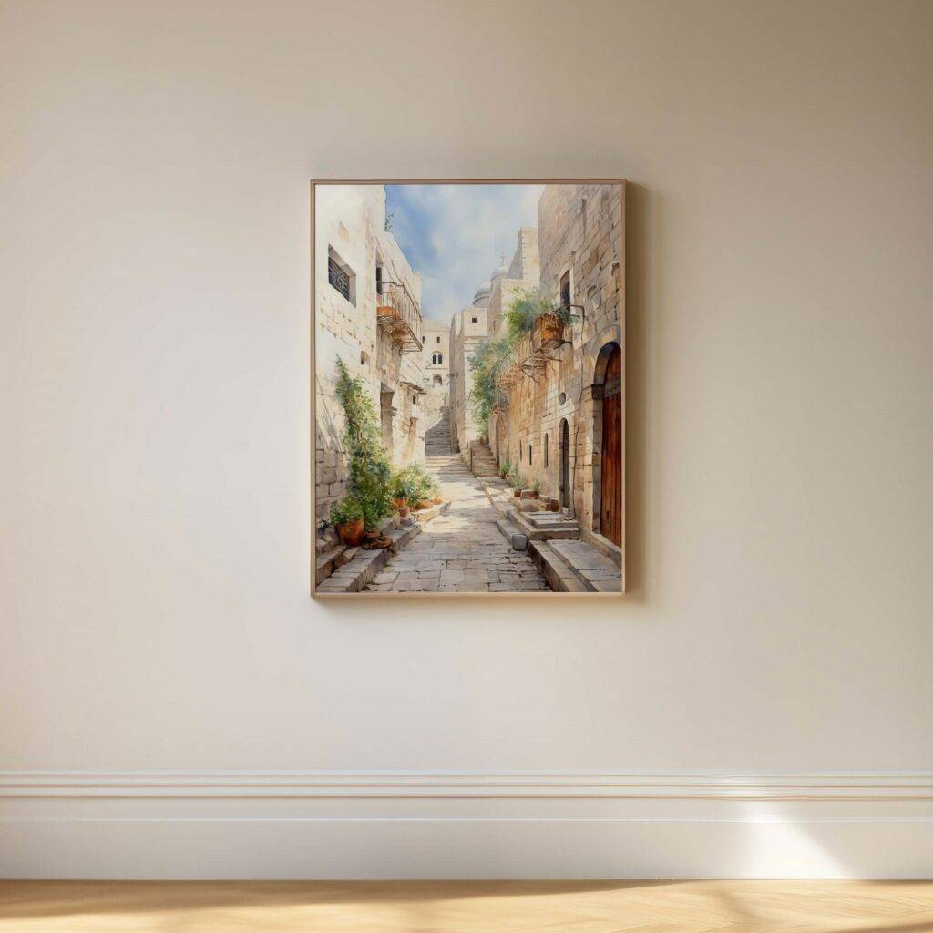 Jerusalem Watercolor Wall Art - Image 5