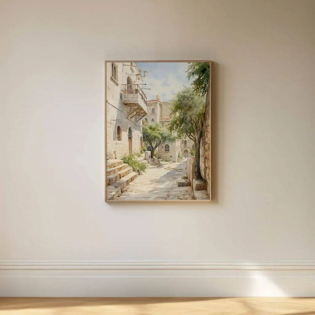 Jerusalem Watercolor Wall Art - Image 5