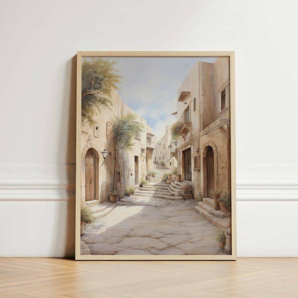 Jerusalem Watercolor Wall Art
