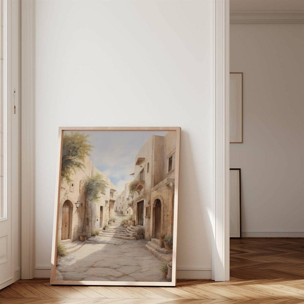 Jerusalem Watercolor Wall Art - Image 4