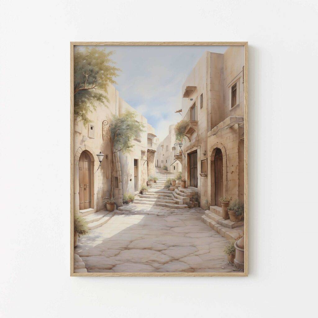 Jerusalem Watercolor Wall Art - Image 2