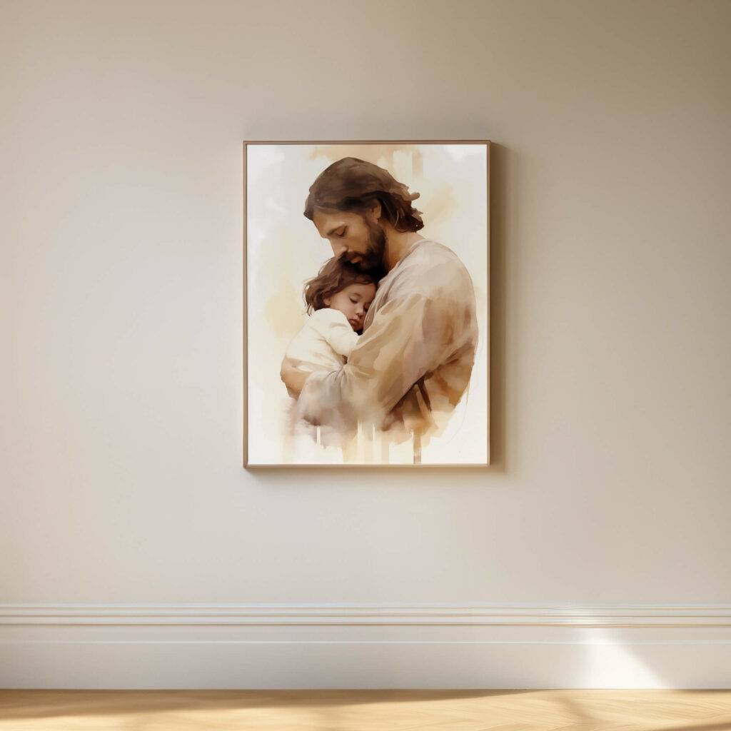 Jesus and Child Wall Art - Image 5