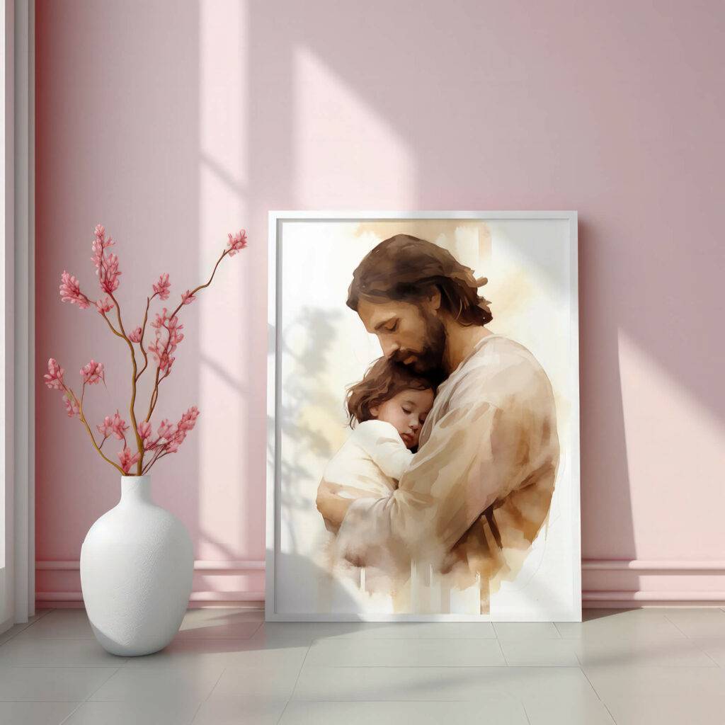 Jesus and Child Wall Art - Image 3