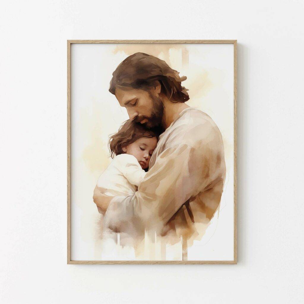 Jesus and Child Wall Art - Image 2