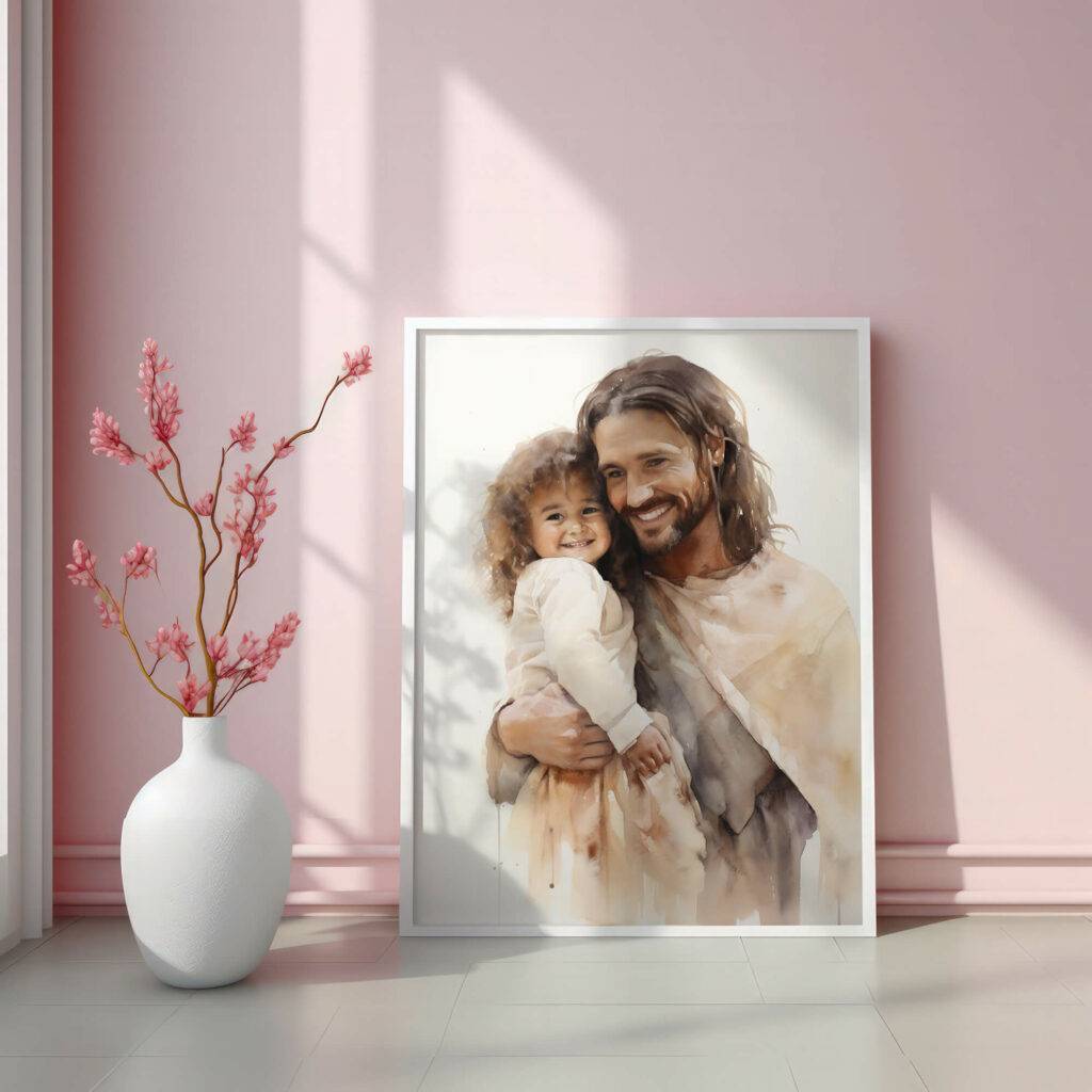 Jesus and Child Wall Art - Image 3