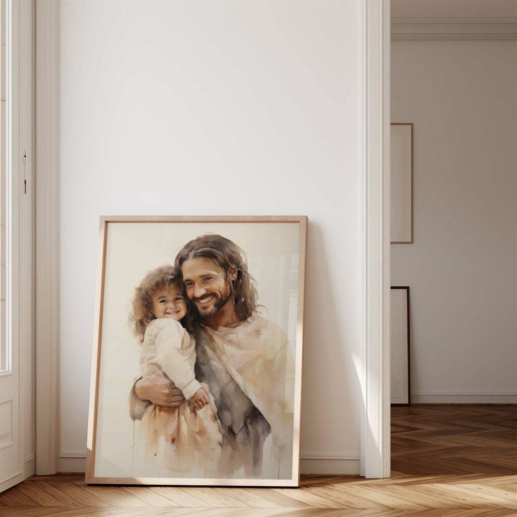 Jesus and Child Wall Art - Image 4