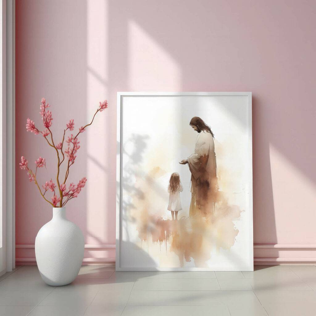 Jesus and Child Wall Art - Image 3