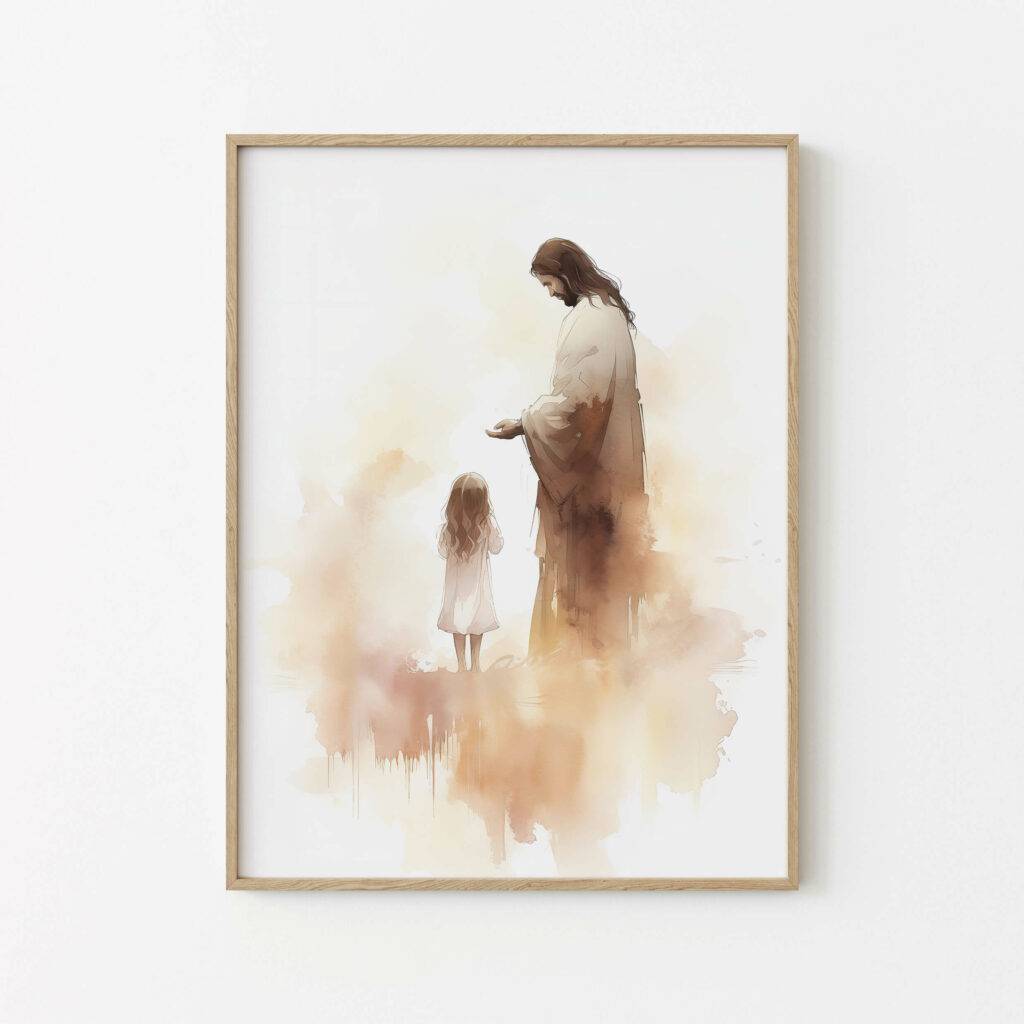 Jesus and Child Wall Art - Image 2