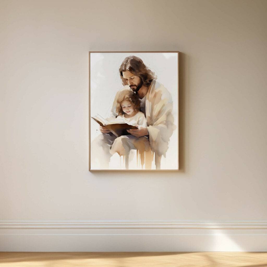 Jesus Teaches Child Wall Art - Image 5