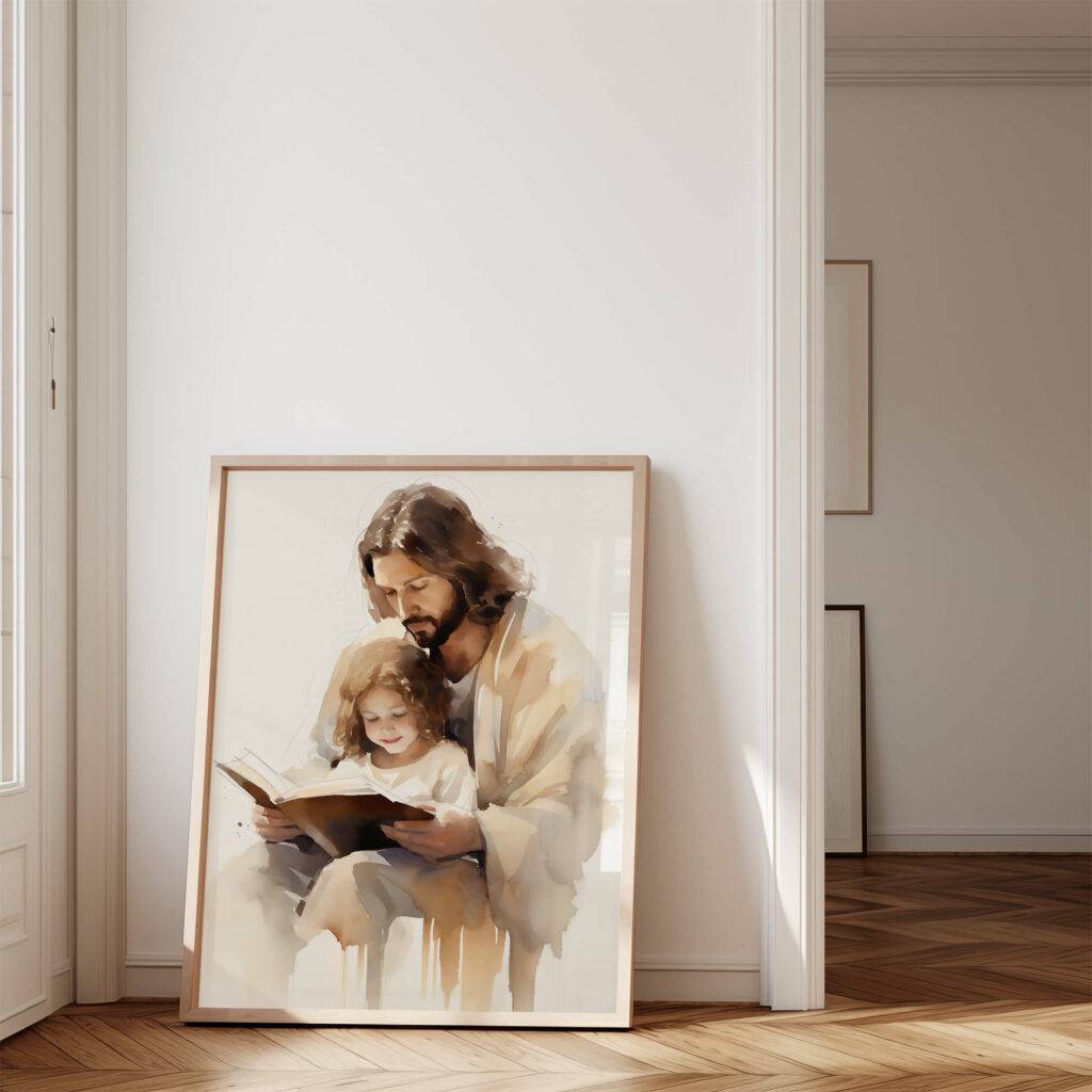 Jesus Teaches Child Wall Art - Image 4