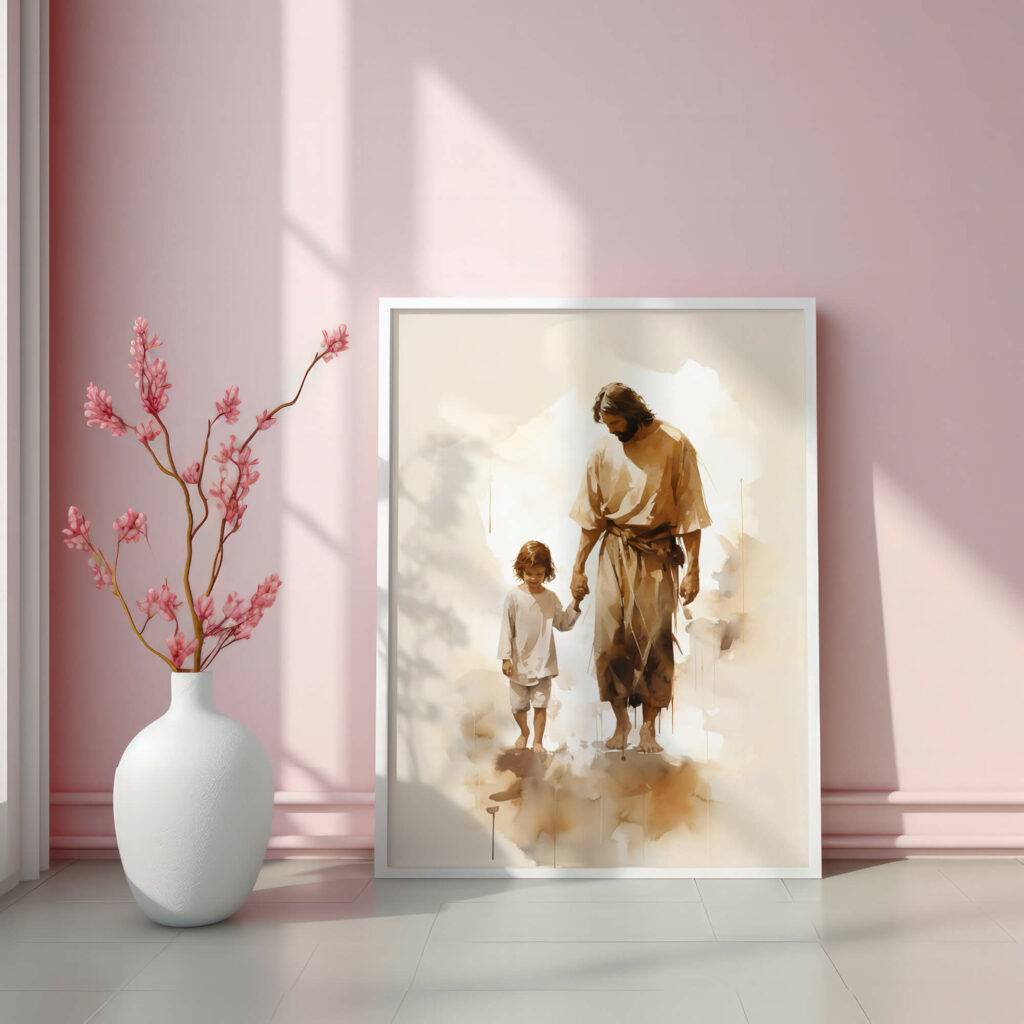 Jesus and Child Wall Art - Image 3