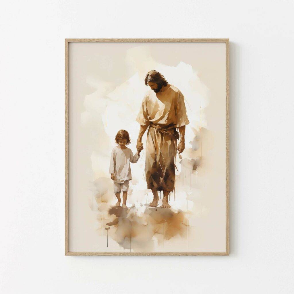 Jesus and Child Wall Art - Image 2