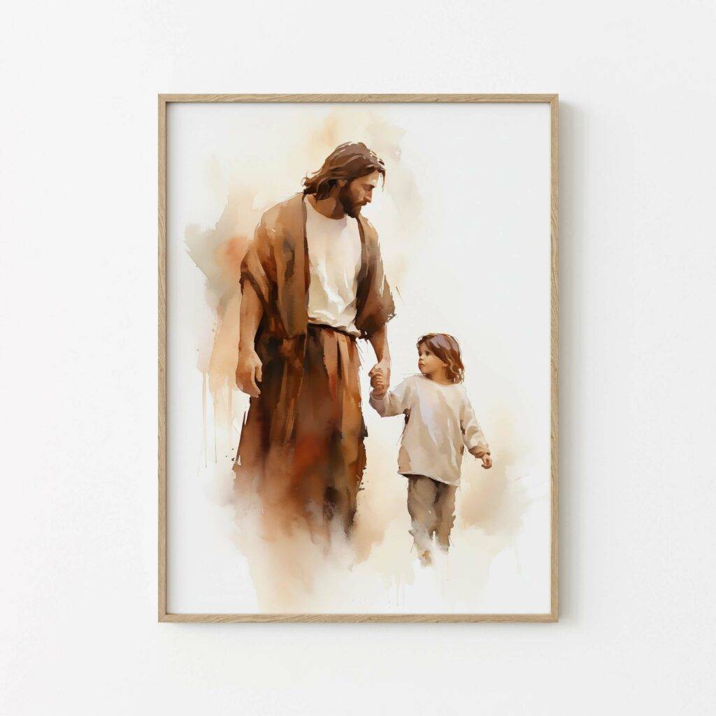 Jesus and Child Wall Art - Image 2