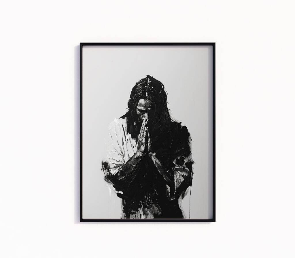 Jesus Praying Wall Art - Image 2