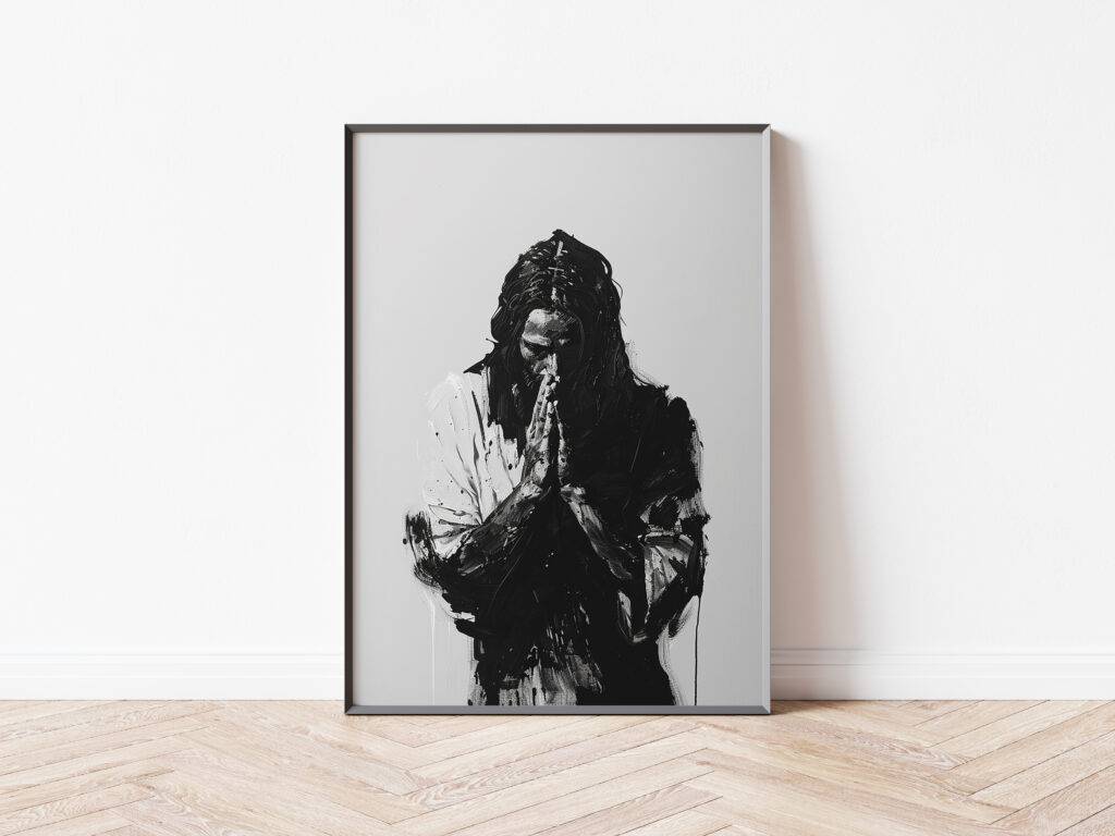 Jesus Praying Wall Art