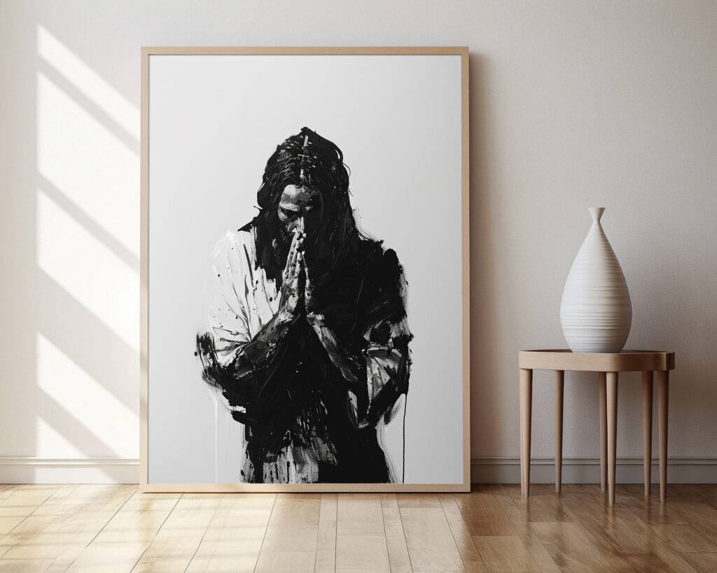 Jesus Praying Wall Art - Image 4